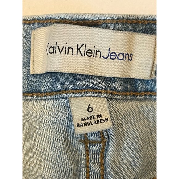 Calvin Klein Women Bermuda Denim Shorts Mid Rise Five Pockets Cotton Blue Size 6 - Picture 7 of 9